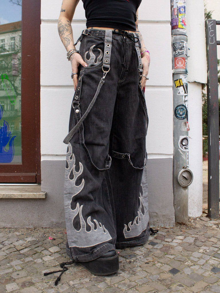 Cargo Pants Tripp Pants 90s Tripp NYC Mighty Metal Black/White