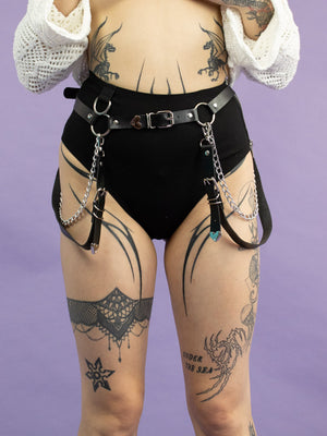 EXIT WAIST BELT WITH CHAINS AND STRAPS NUMBER 38