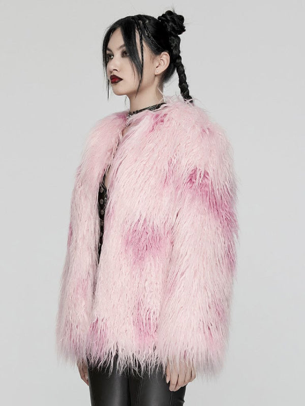 国内で当店のみ PINKSPINK - vibrant faux fur jacket Faux fur
