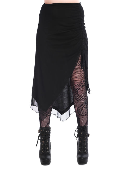 
            
                Load image into Gallery viewer, BANNED UMBRA MESH RUCHED SKIRT SK25549
            
        
