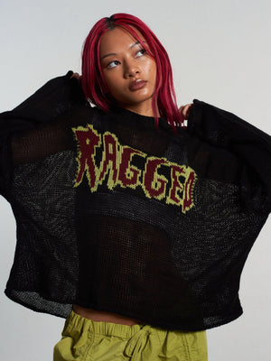 THE RAGGED PRIEST FINE KNIT LOGO JUMPER