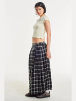 THE RAGGED PRIEST QUEENIE GRUNGE CHECK MAXI SKIRT