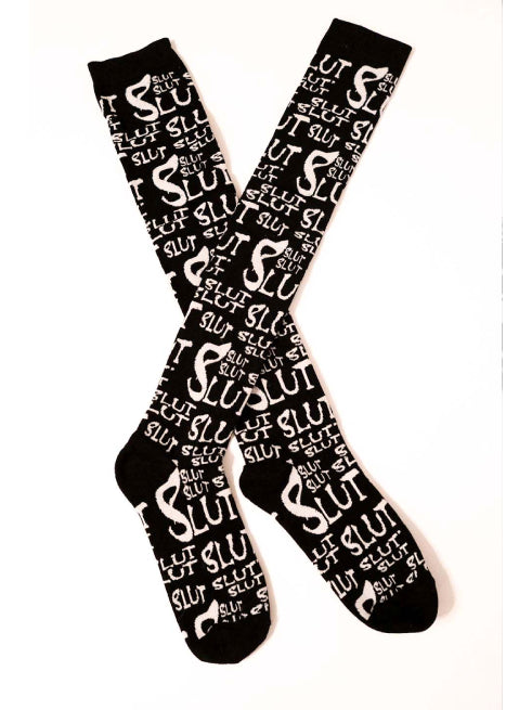 LIP SERVICE SLUT THIGH HIGH SOCKS