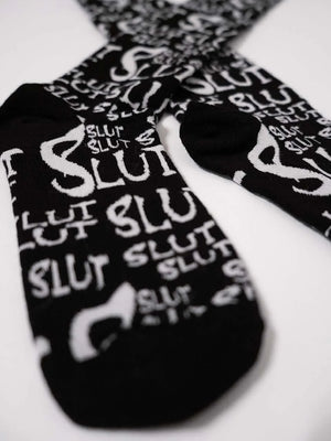 LIP SERVICE SLUT THIGH HIGH SOCKS