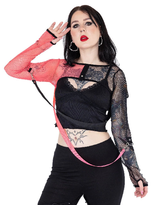 POIZEN INDUSTRIES MARIXA BOLERO BLACK/PINK