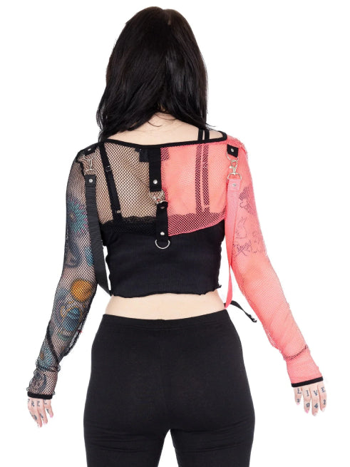 POIZEN INDUSTRIES MARIXA BOLERO BLACK/PINK