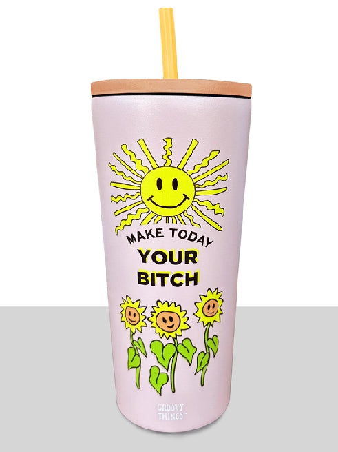 GROOVY THINGS MAKE TODAY YOUR BITCH TUMBLER