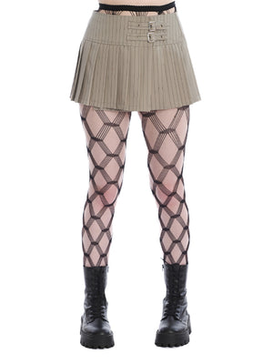 BANNED FLASH SKIRT BEIGE/GREY SK25502