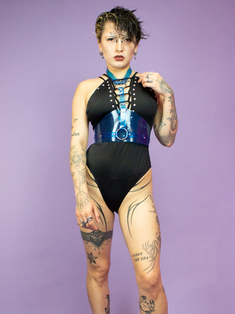 
            
                Load image into Gallery viewer, CLAW BERLIN CORSET HARNESS BLUE
            
        