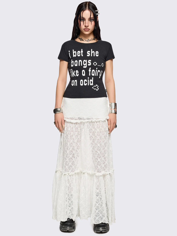 MINGA ALICE LACE MAXI SKIRT