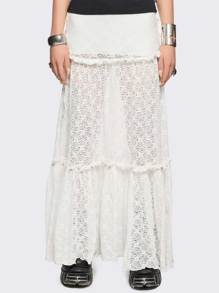 MINGA ALICE LACE MAXI SKIRT
