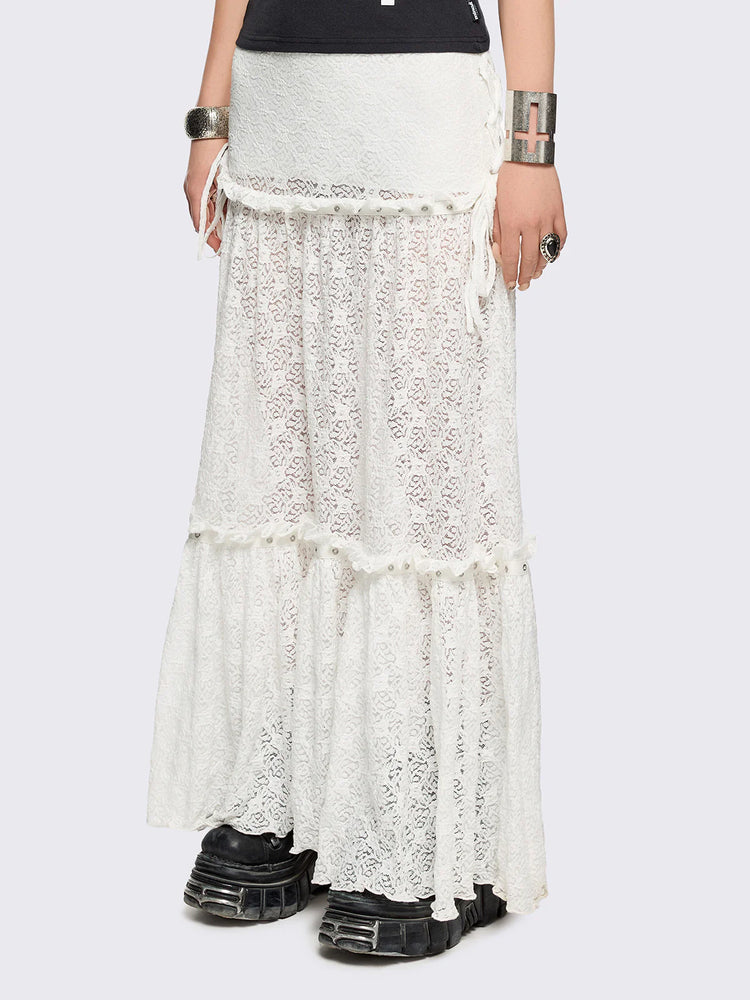 MINGA ALICE LACE MAXI SKIRT