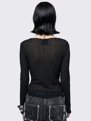 MINGA LONDON ARYANA BLACK CUT OUT TOP