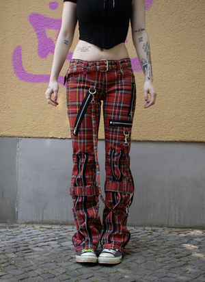 
            
                Load image into Gallery viewer, TRIPP NYC CLASSIC BONDAGE PANT RED TARTAN
            
        