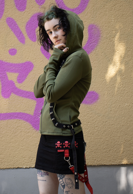 
            
                Load image into Gallery viewer, TRIPP NYC ARMY STRAPPY HOODY
            
        