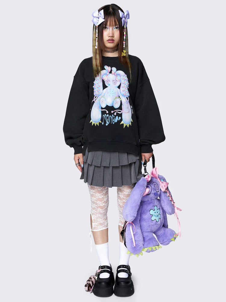 MINGA X EMA GASPAR BUNNY GRAPHIC SWEATSHIRT