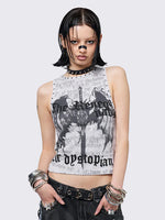 MINGA LONDON DYSTOPIAN VEST TOP
