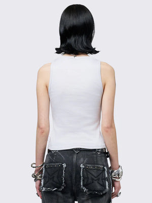 MINGA LONDON DYSTOPIAN VEST TOP