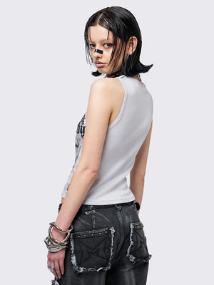 MINGA LONDON DYSTOPIAN VEST TOP