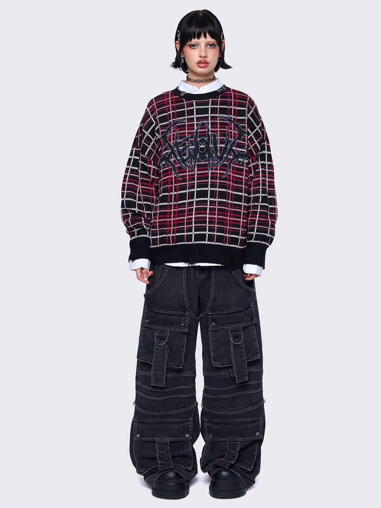
            
                Bild in den Galerie-Viewer laden,MINGA LONDON HEAVY PLAID SWEATER
            
        