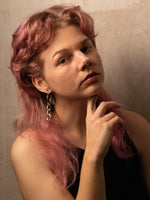 ELEPHANT EGG HOOP CHAIN EARRING