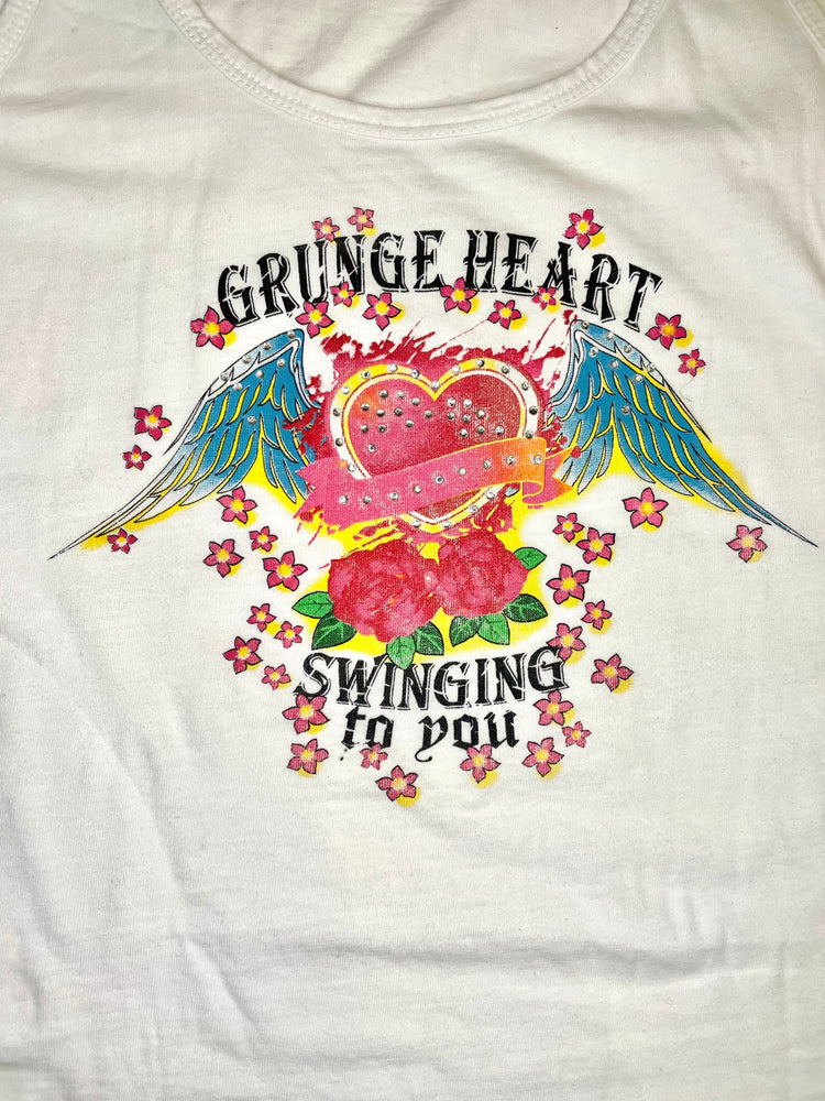 SECOND HAND GINA GRUNGE HEART TANK TOP