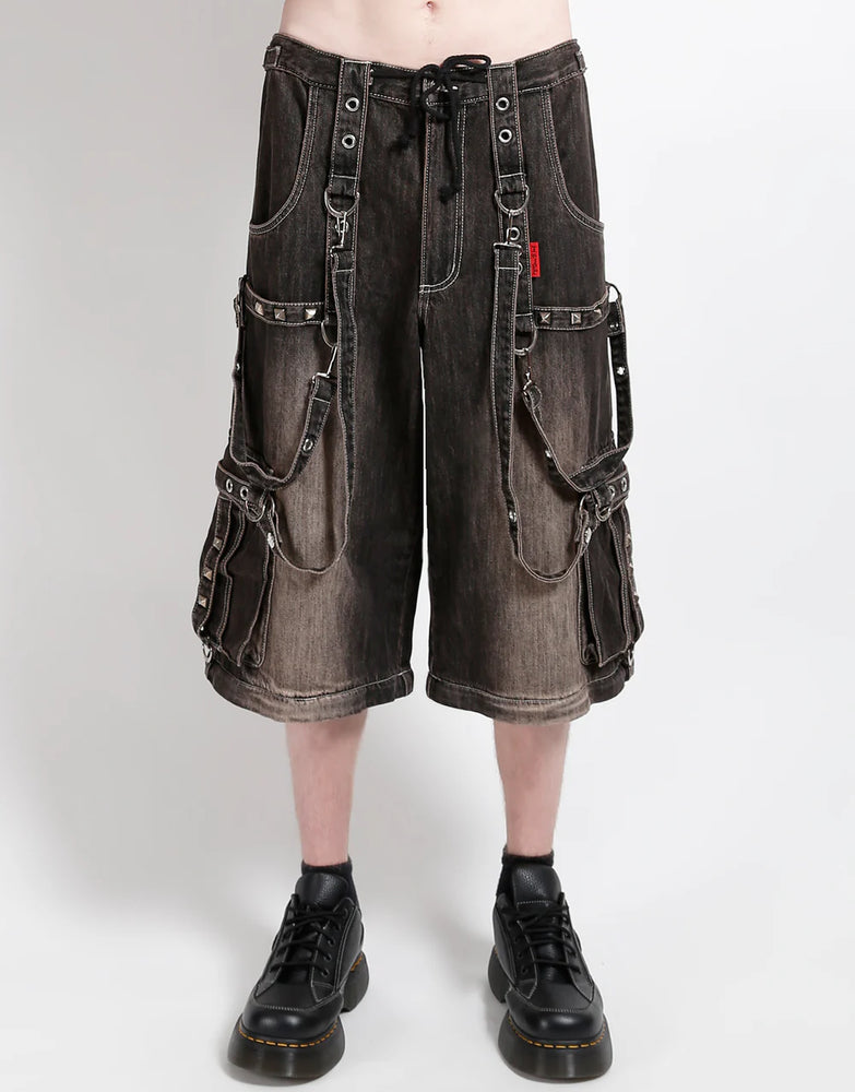 TRIPP NYC DENIM STRAP PANT BLACK DIRTY WASH JM7117MDR