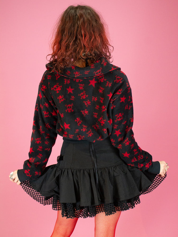 
            
                Load image into Gallery viewer, INDYANNA STARS AND SKULLS FLEECE JACKET
            
        