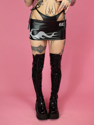 GO GUY PVC SKIRT REFLECTIVE PRINT