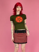 DARK GREEN PENTAGRAM T SHIRT