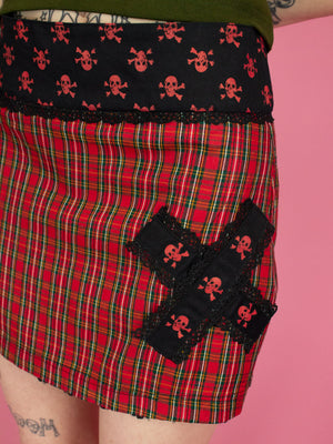 2 IN 1 PLAID SKIRT