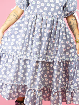 NIKINKY HEI HEI DRESS BLUE TARTAN