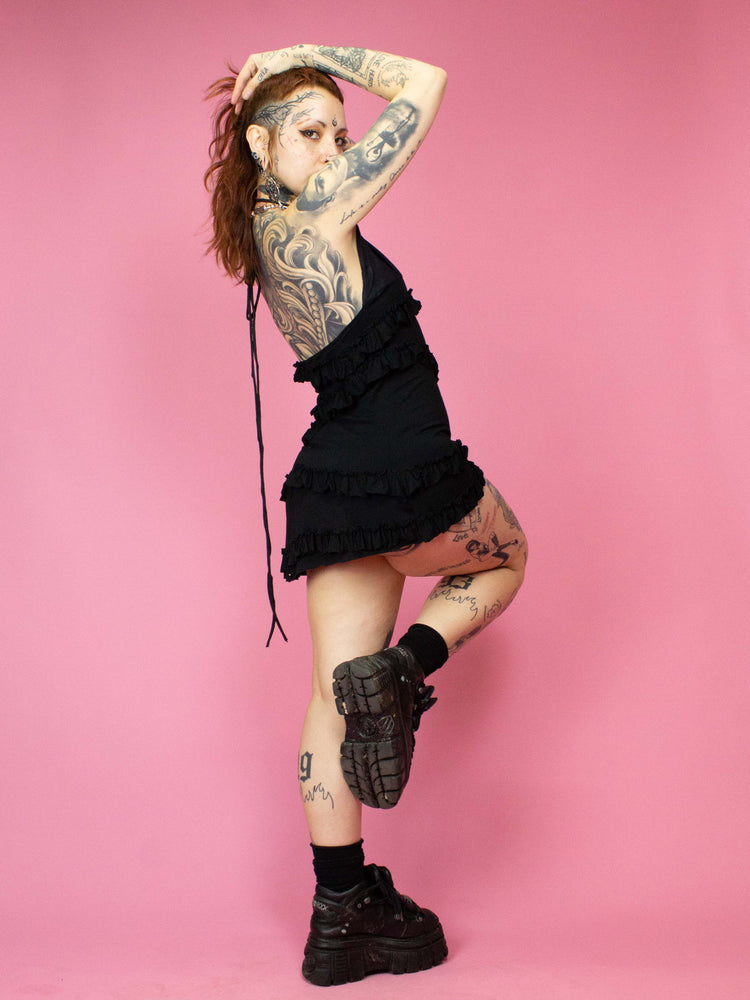 TINK STUDIO BLACK RUFFLE