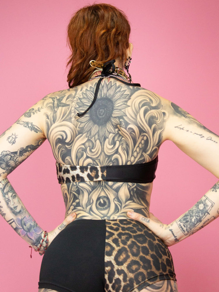 KAT MAUNZ SPLIT BIKINI TOP LEO LEFT