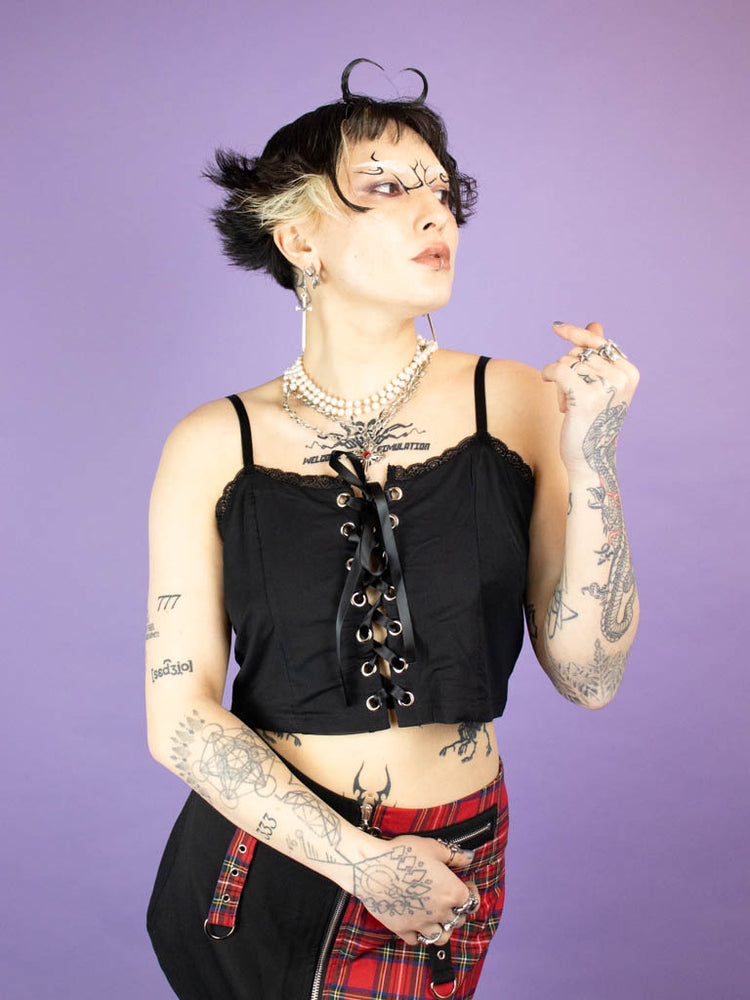 <transcy>CHEMICAL BLACK INFINITY SKIRT BLACK</transcy>