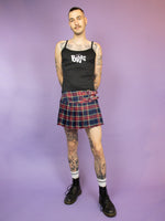 BANNED NAVY RED TARTAN SKIRT