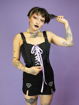 NIKINKY TYRANT CORSET LILAC ON BLACK