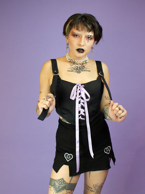 NIKINKY TYRANT CORSET LILAC ON BLACK