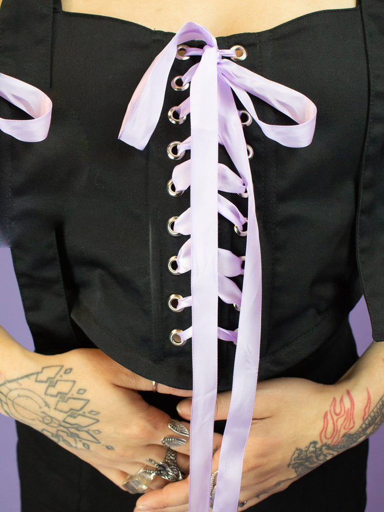
            
                Load image into Gallery viewer, NIKINKY TYRANT CORSET LILAC ON BLACK
            
        