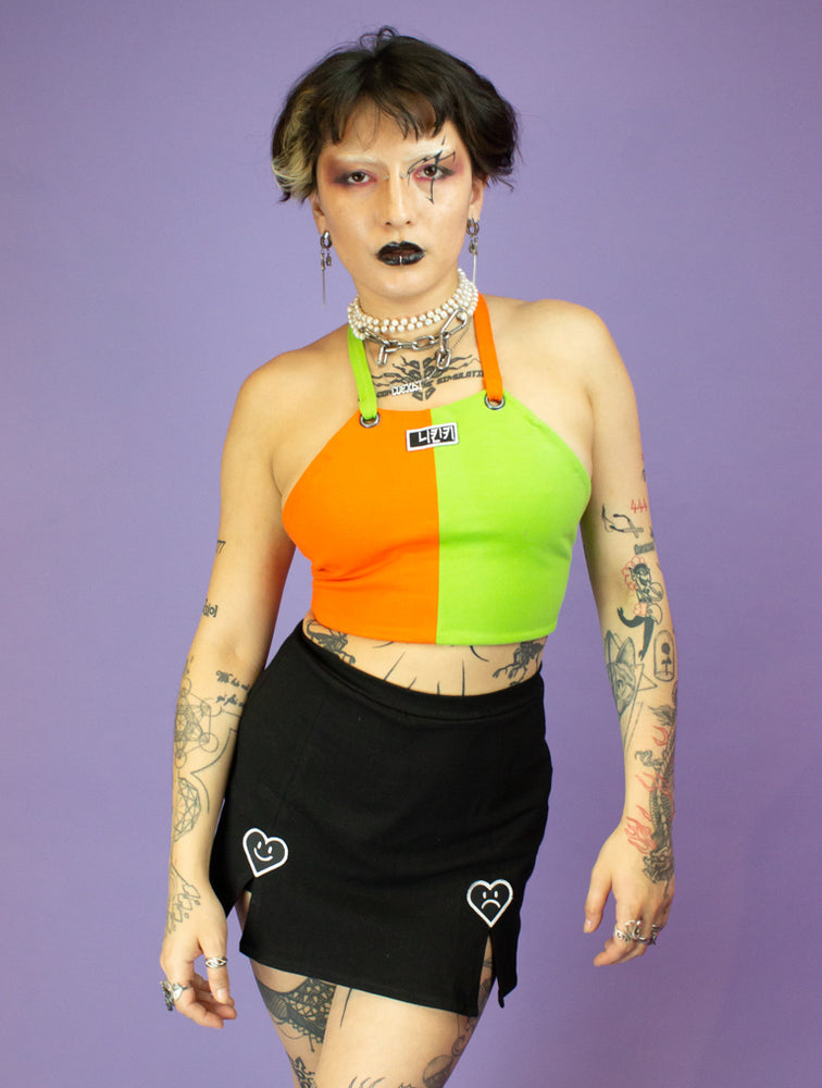 NIKINKY MANDY TOP GREEN ORANGE