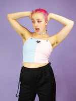 NIKINKY POSH TOP BLUE PINK