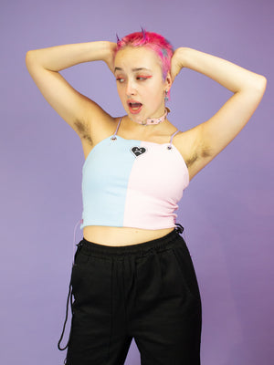 NIKINKY POSH TOP BLUE PINK