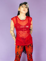 TRIPP NYC MESH TANK TOP RED FN7202