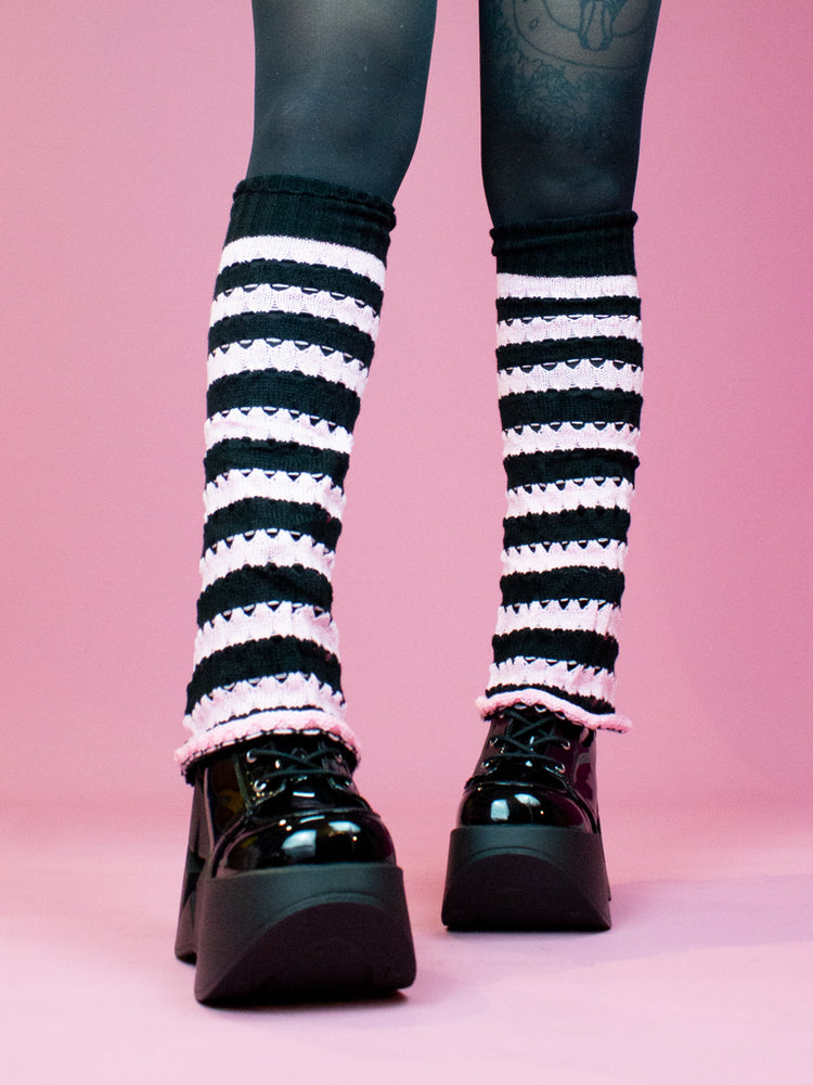 LEG WARMER PINK BLACK