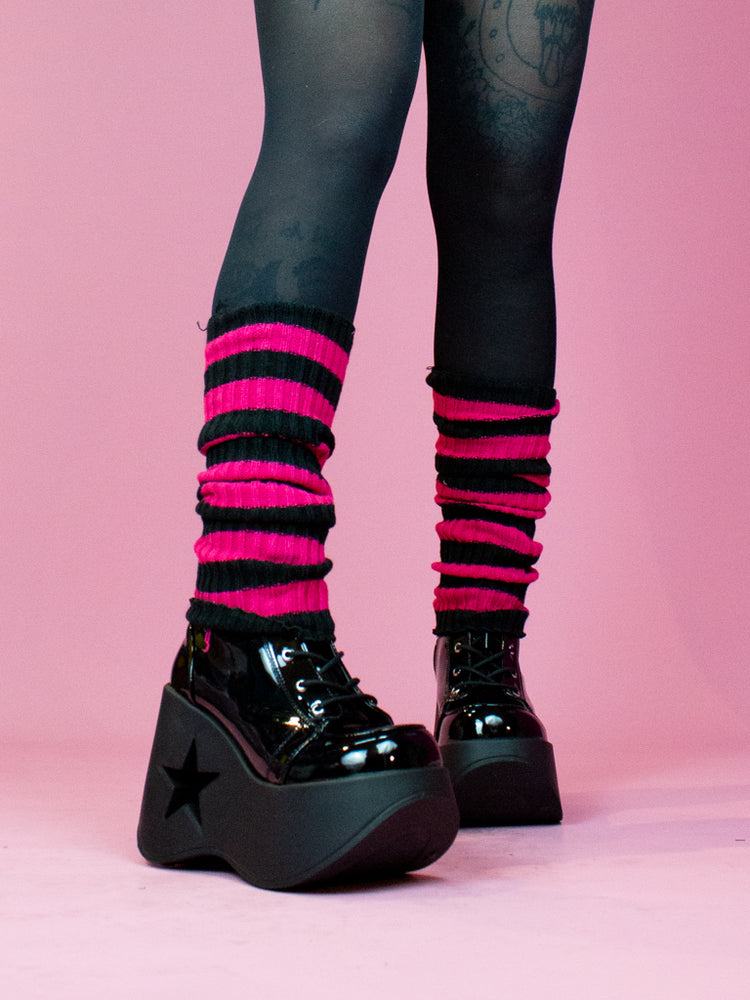 LEG WARMER PINK BLACK