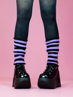 LEG WARMER PURPLE BLACK