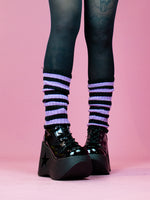 LEG WARMER PURPLE BLACK