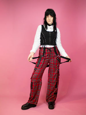 
            
                Load image into Gallery viewer, TRIPP NYC CLASH PANT RED TARTAN BR7272M
            
        