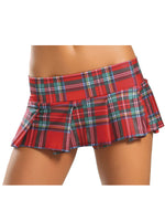 ROMA COSTUME PLEATED SKIRT RED PLAID 1303