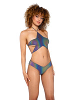 ROMA COSTUME REFLECTIVE STAR SHAPED TIE TOP 6700